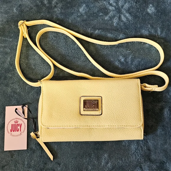 Juicy Couture Bags Juicy Couture Pale Banana Crossbody Clutch Wallet Poshmark